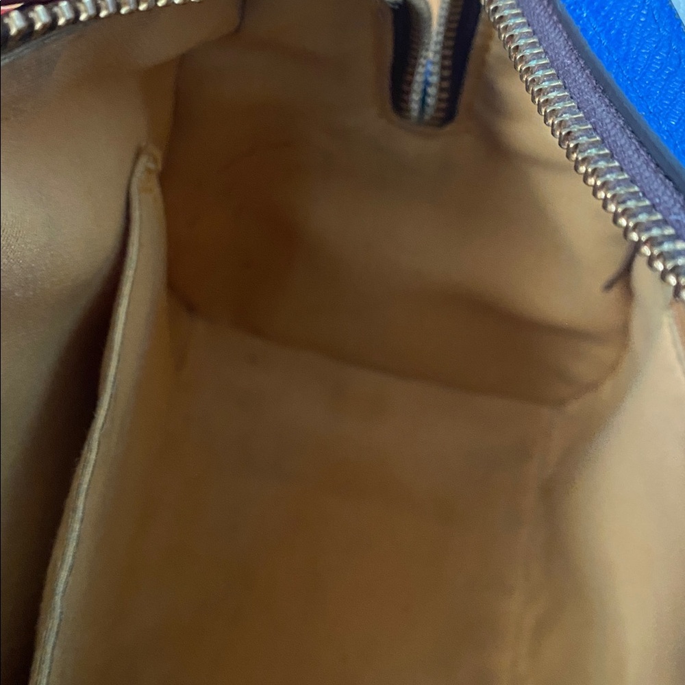 Coach Colorblock Satchel in Cream, Blue & Red - Picture 7 of 7